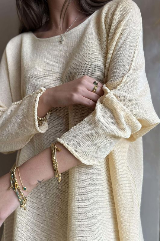 Conrad Slouch Cotton Knit Lemon